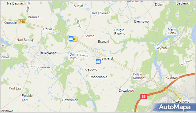 mapa Przysiersk, Przysiersk na mapie Targeo