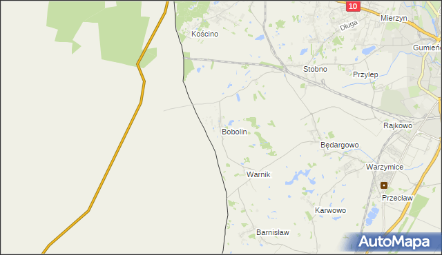 mapa Bobolin gmina Kołbaskowo, Bobolin gmina Kołbaskowo na mapie Targeo