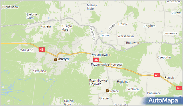 mapa Przymiłowice, Przymiłowice na mapie Targeo