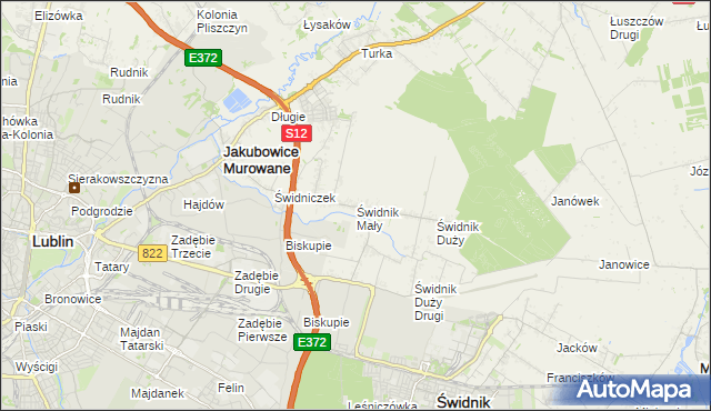 mapa Świdnik Mały, Świdnik Mały na mapie Targeo