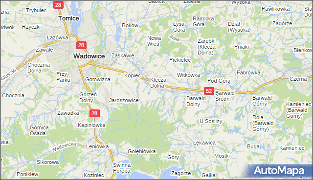 mapa Klecza Górna, Klecza Górna na mapie Targeo