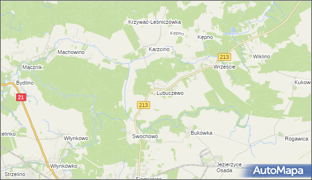 mapa Lubuczewo, Lubuczewo na mapie Targeo