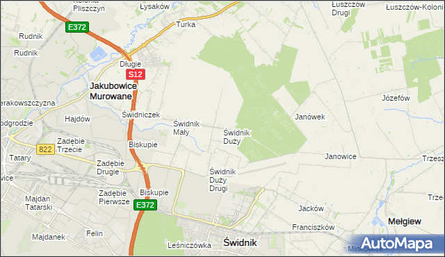mapa Świdnik Duży, Świdnik Duży na mapie Targeo