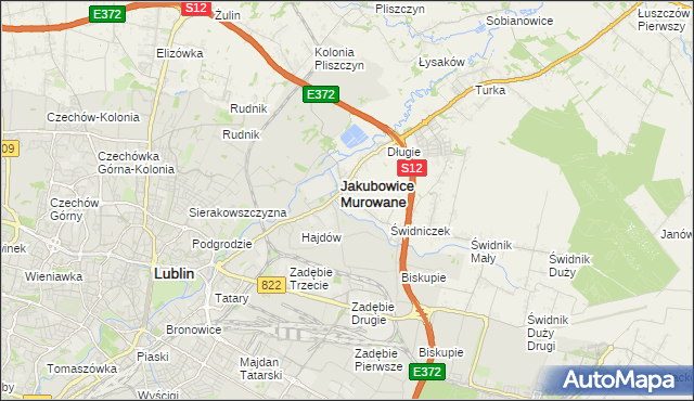 mapa Wólka powiat lubelski, Wólka powiat lubelski na mapie Targeo