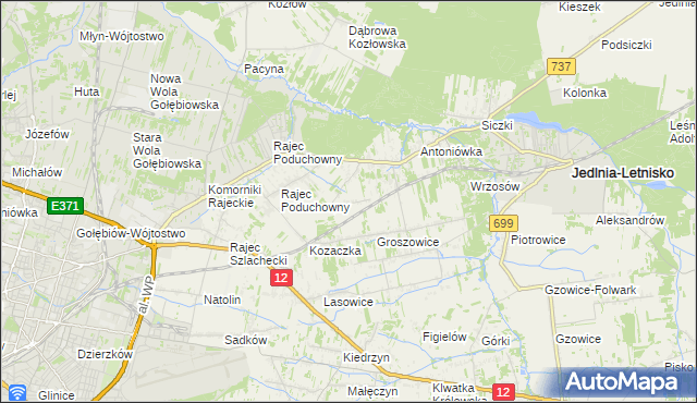 mapa Dawidów gmina Jedlnia-Letnisko, Dawidów gmina Jedlnia-Letnisko na mapie Targeo