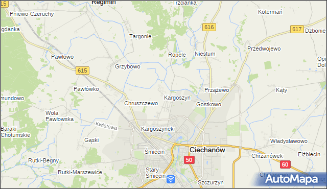 mapa Kargoszyn, Kargoszyn na mapie Targeo