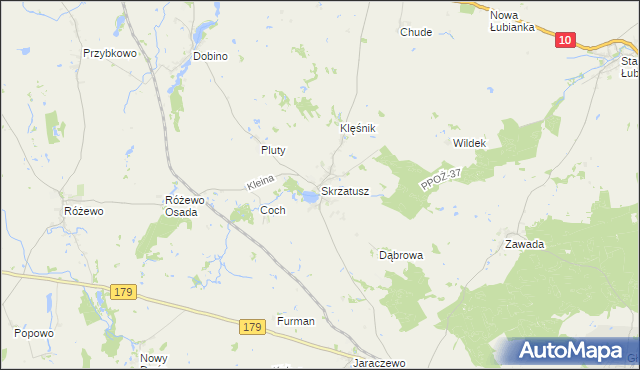 mapa Skrzatusz, Skrzatusz na mapie Targeo