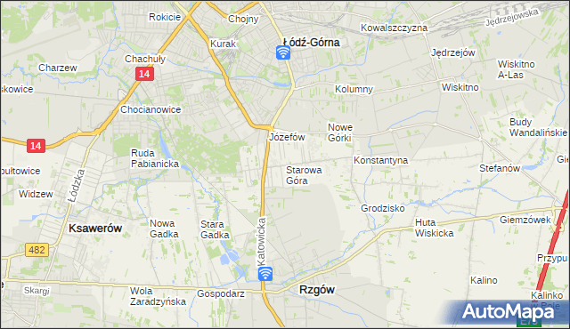 mapa Starowa Góra, Starowa Góra na mapie Targeo