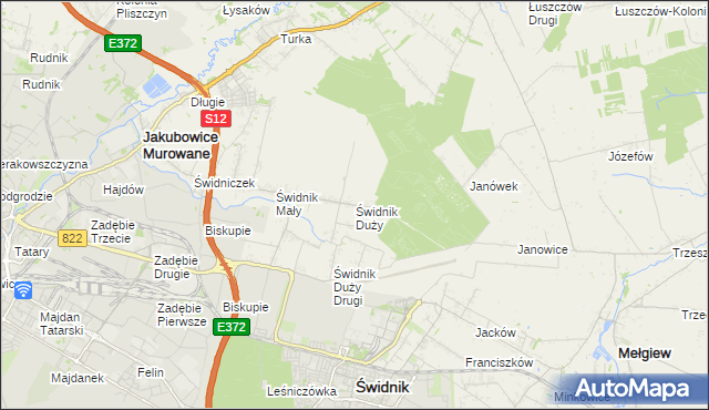 mapa Świdnik Duży, Świdnik Duży na mapie Targeo