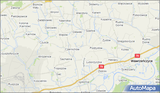 mapa Glew, Glew na mapie Targeo