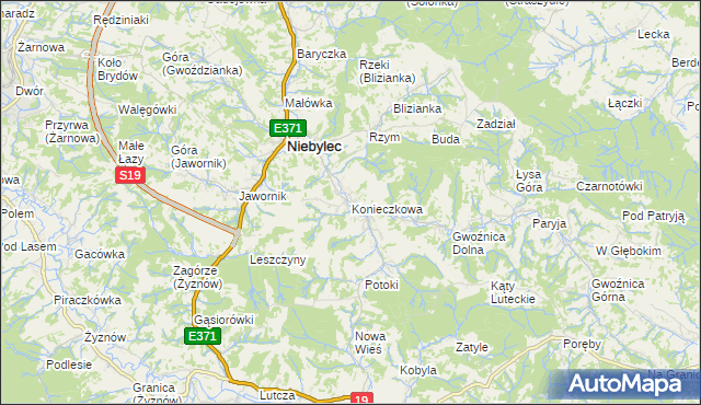 mapa Konieczkowa, Konieczkowa na mapie Targeo