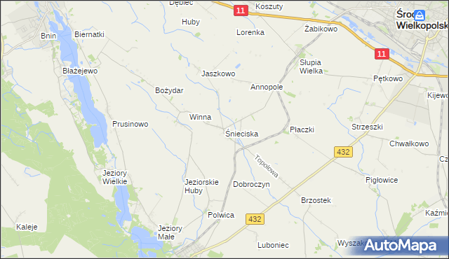 mapa Śnieciska, Śnieciska na mapie Targeo