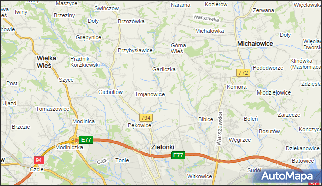 mapa Garlica Murowana, Garlica Murowana na mapie Targeo