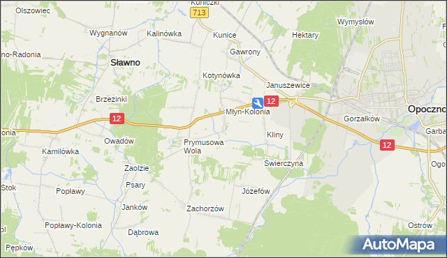 mapa Grążowice, Grążowice na mapie Targeo