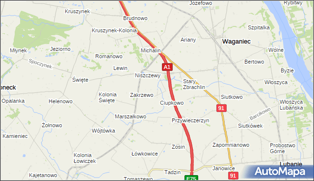 mapa Śliwkowo, Śliwkowo na mapie Targeo