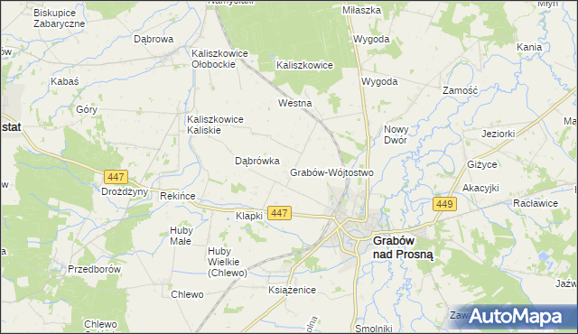 mapa Grabów-Wójtostwo, Grabów-Wójtostwo na mapie Targeo