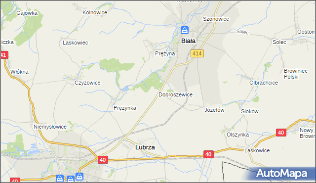 mapa Dobroszewice, Dobroszewice na mapie Targeo