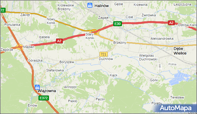 mapa Duchnów, Duchnów na mapie Targeo