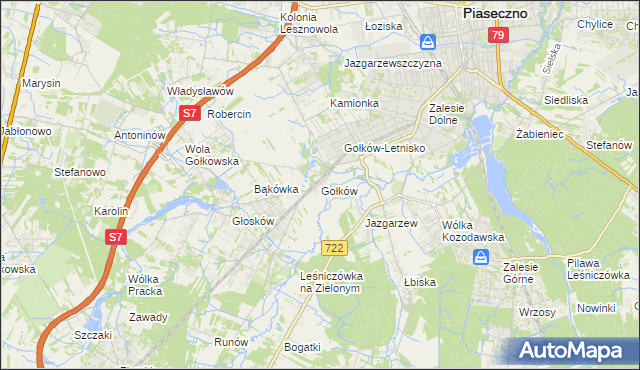 mapa Gołków, Gołków na mapie Targeo