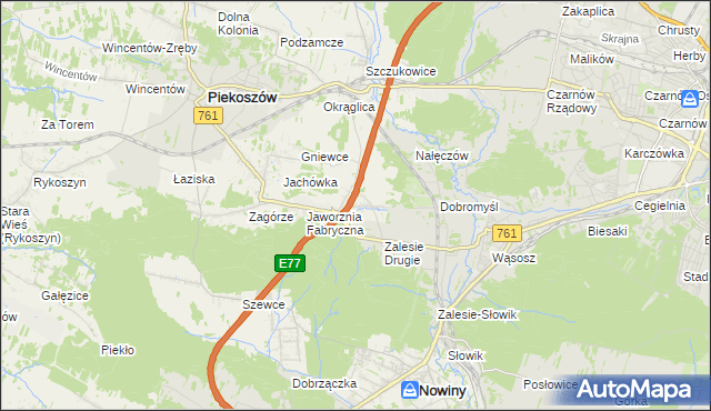 mapa Janów gmina Piekoszów, Janów gmina Piekoszów na mapie Targeo