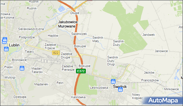 mapa Kolonia Świdnik Mały, Kolonia Świdnik Mały na mapie Targeo