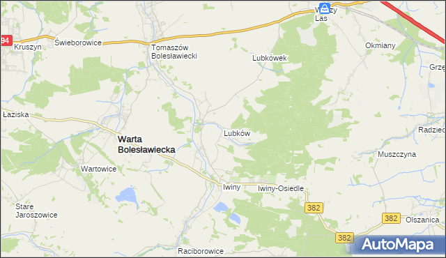 mapa Lubków, Lubków na mapie Targeo