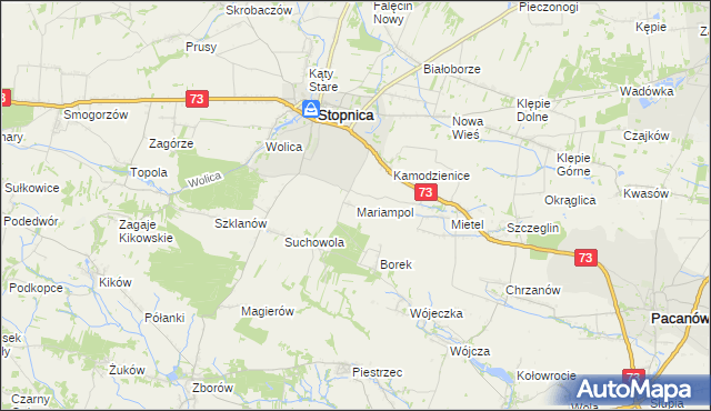 mapa Mariampol gmina Stopnica, Mariampol gmina Stopnica na mapie Targeo