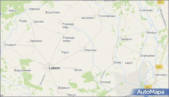 mapa Mojnowo, Mojnowo na mapie Targeo