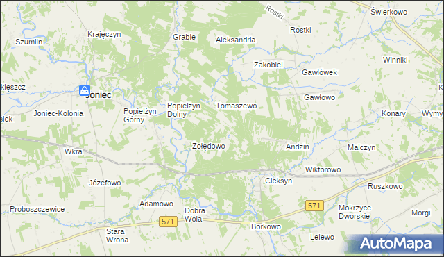 mapa Nowosiółki gmina Nowe Miasto, Nowosiółki gmina Nowe Miasto na mapie Targeo