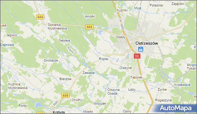 mapa Rojów, Rojów na mapie Targeo