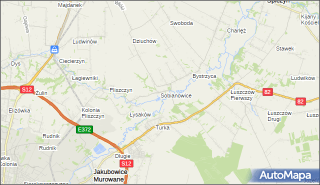 mapa Sobianowice, Sobianowice na mapie Targeo