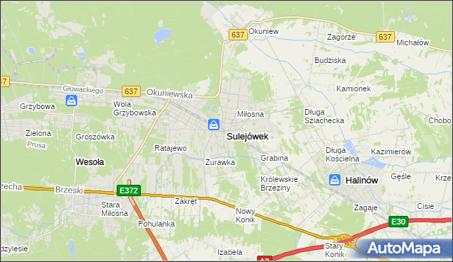 mapa Sulejówek, Sulejówek na mapie Targeo