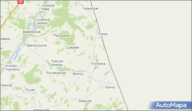 mapa Szymaki gmina Kuźnica, Szymaki gmina Kuźnica na mapie Targeo