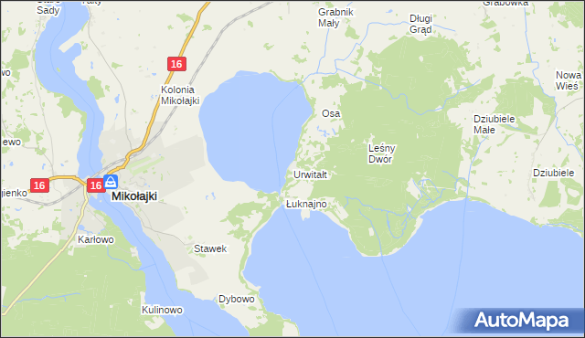 mapa Urwitałt, Urwitałt na mapie Targeo