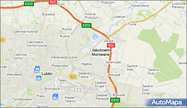 mapa Wólka powiat lubelski, Wólka powiat lubelski na mapie Targeo