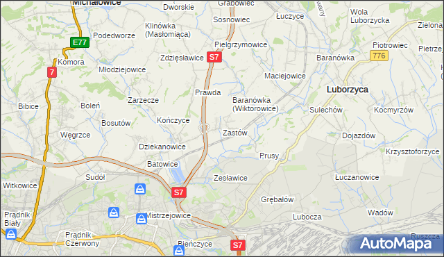 mapa Zastów, Zastów na mapie Targeo