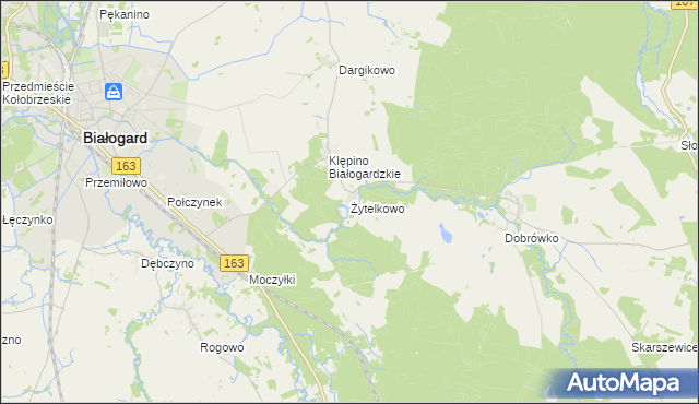 mapa Żytelkowo, Żytelkowo na mapie Targeo