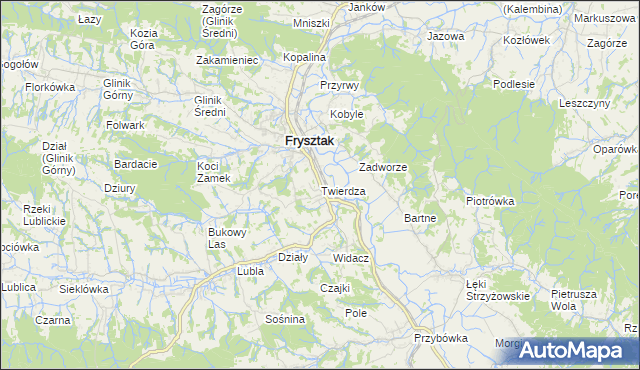 mapa Twierdza, Twierdza na mapie Targeo