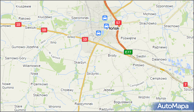 mapa Bońki, Bońki na mapie Targeo