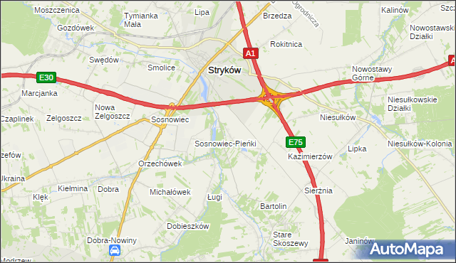 mapa Cesarka, Cesarka na mapie Targeo