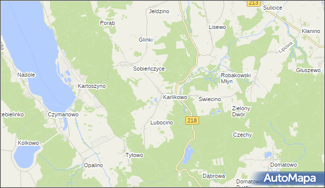 mapa Karlikowo, Karlikowo na mapie Targeo