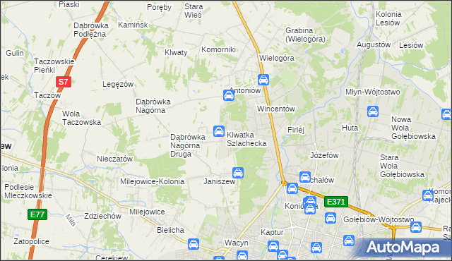 mapa Klwatka Szlachecka, Klwatka Szlachecka na mapie Targeo