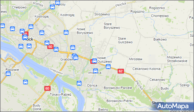 mapa Nowe Gulczewo, Nowe Gulczewo na mapie Targeo