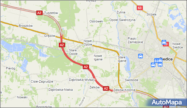 mapa Nowe Iganie, Nowe Iganie na mapie Targeo