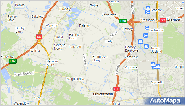 mapa Podolszyn, Podolszyn na mapie Targeo