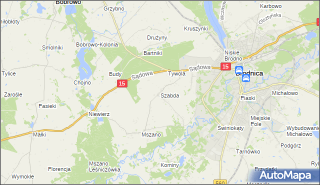 mapa Szabda, Szabda na mapie Targeo