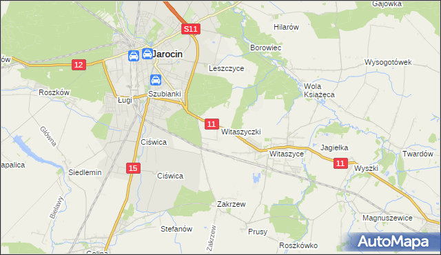 mapa Witaszyczki, Witaszyczki na mapie Targeo