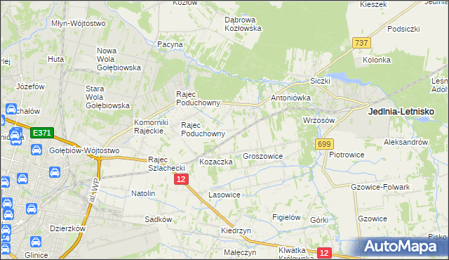 mapa Dawidów gmina Jedlnia-Letnisko, Dawidów gmina Jedlnia-Letnisko na mapie Targeo