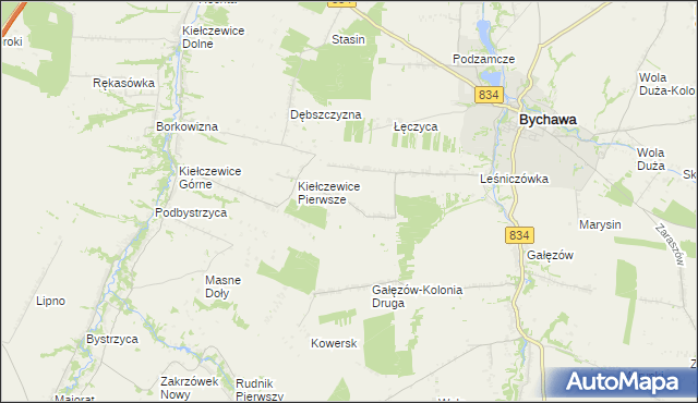 mapa Gałęzów-Kolonia Pierwsza, Gałęzów-Kolonia Pierwsza na mapie Targeo