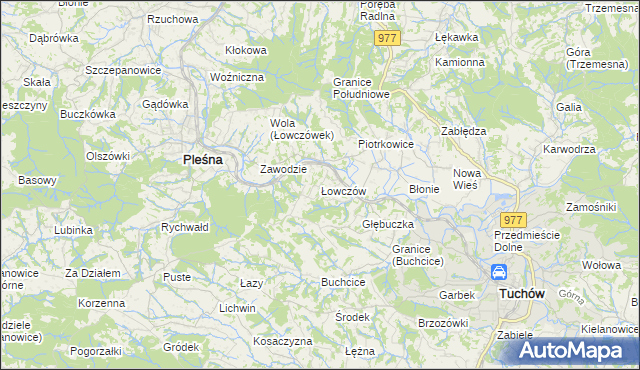 mapa Łowczów, Łowczów na mapie Targeo